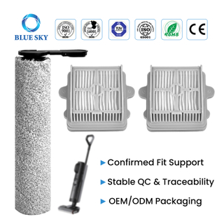 Kit de repuesto de filtro HEPA de cepillo de rodillo apto para aspiradora en seco y húmedo Roborocks A30 A30 Pro F25 F25 ACE