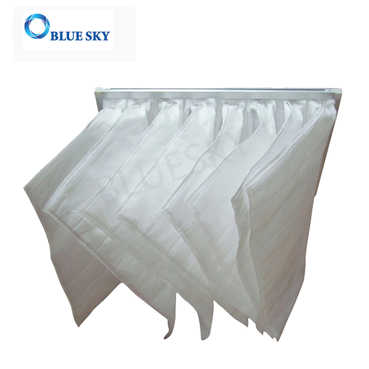 Bolsas de filtro de aire G4 de bolsillo de fibra sintética de 295 * 592 * 380 mm