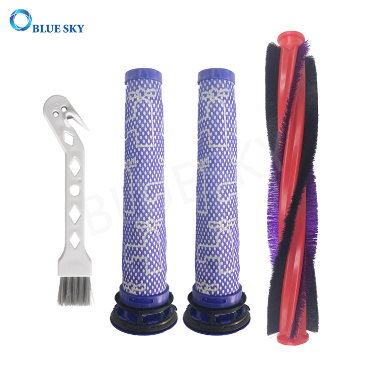 1 rollo de cepillo y 2 kits de repuesto de prefiltros para aspiradoras Dyson DC59 V6