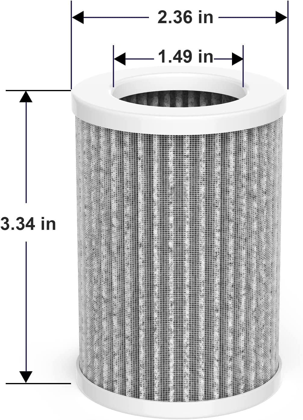 Filtros 2 en 1 H13 True HEPA compatibles con Pure Enrichment PureZone Mini purificador de aire portátil PEPERSAP Parts