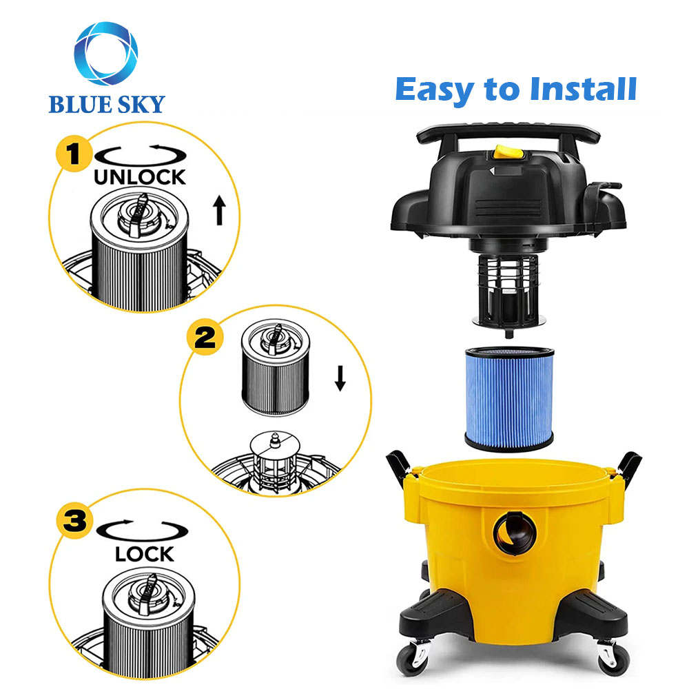 Filtro de cartucho de alta eficiencia DXVC6912, repuesto para aspiradora fina húmeda/seca DeWalt de 6-16 galones DXV06P DXV09P DXV09PA