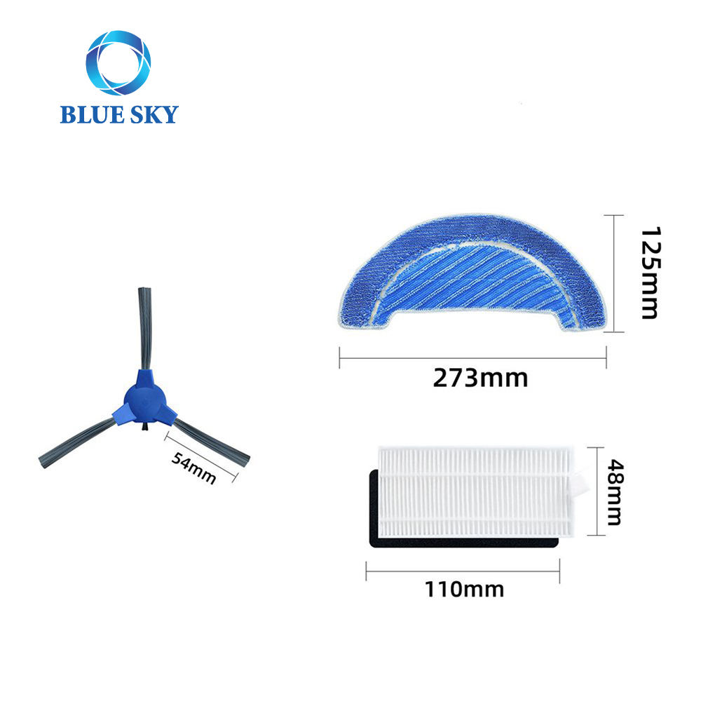 Kit de accesorios para Robot aspirador Cecotec Conga 1090, piezas de Robot aspirador, cepillo principal, cepillo lateral, filtro, almohadillas de fregona