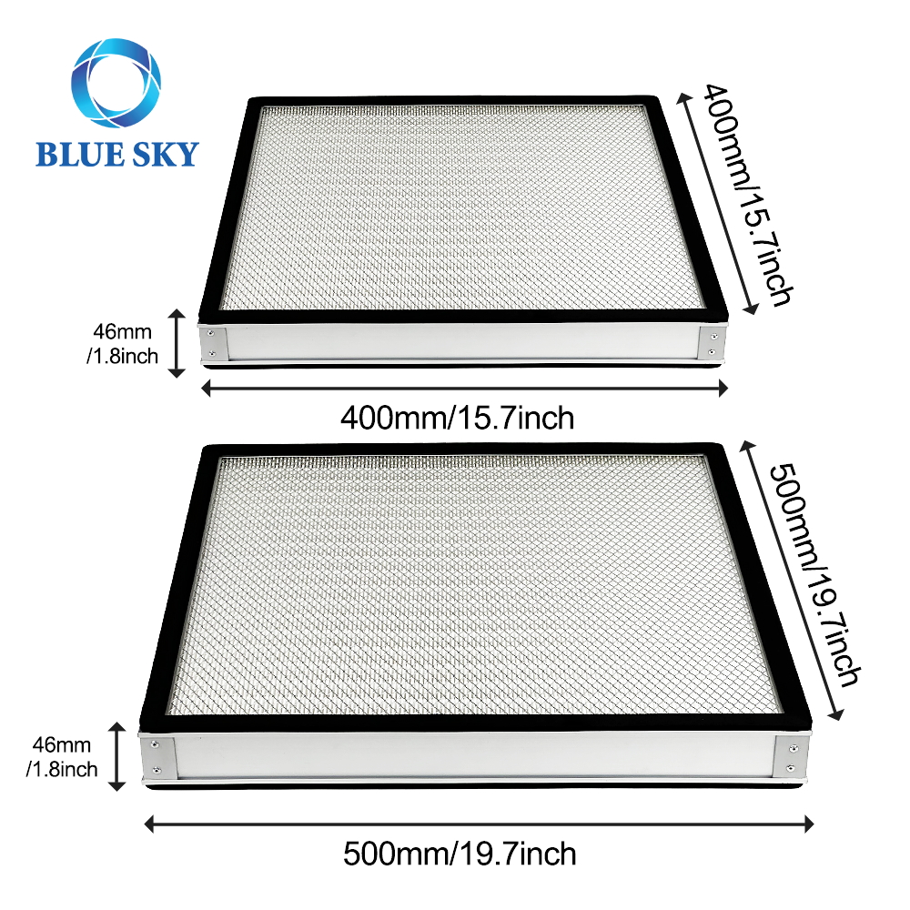 Filtro HVAC H13 H14 Filtro de aire plisado marco de aluminio Filtro HEPA