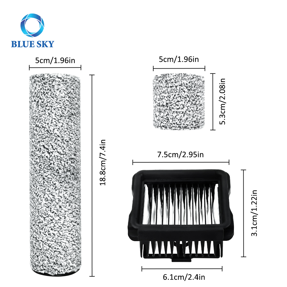 Kit de repuesto de cepillo y filtro HEPA para Eureka RapidWash 630 y Eureka NEC222