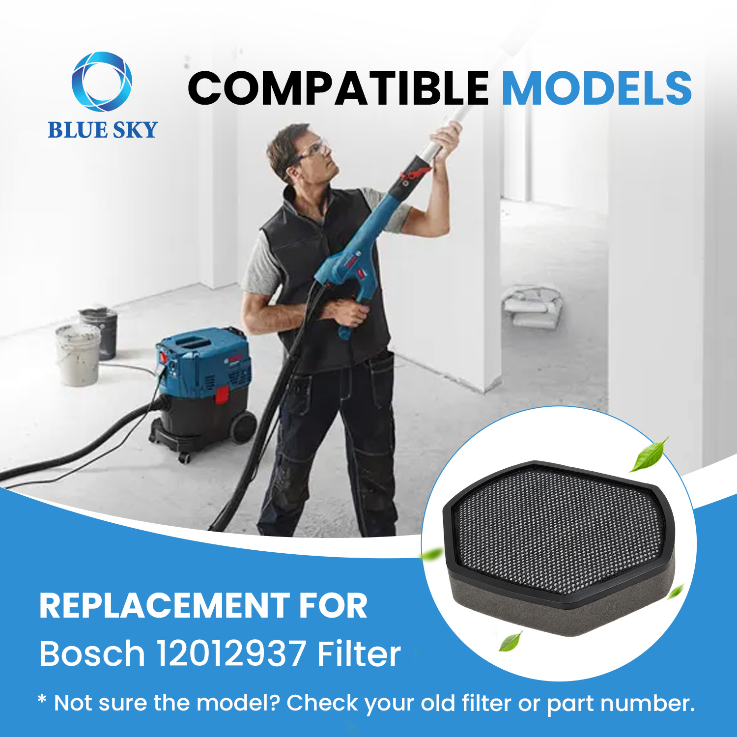 Filtro de protección de Motor de espuma lavable 12012937 apto para aspiradoras Boschs personalizado disponible