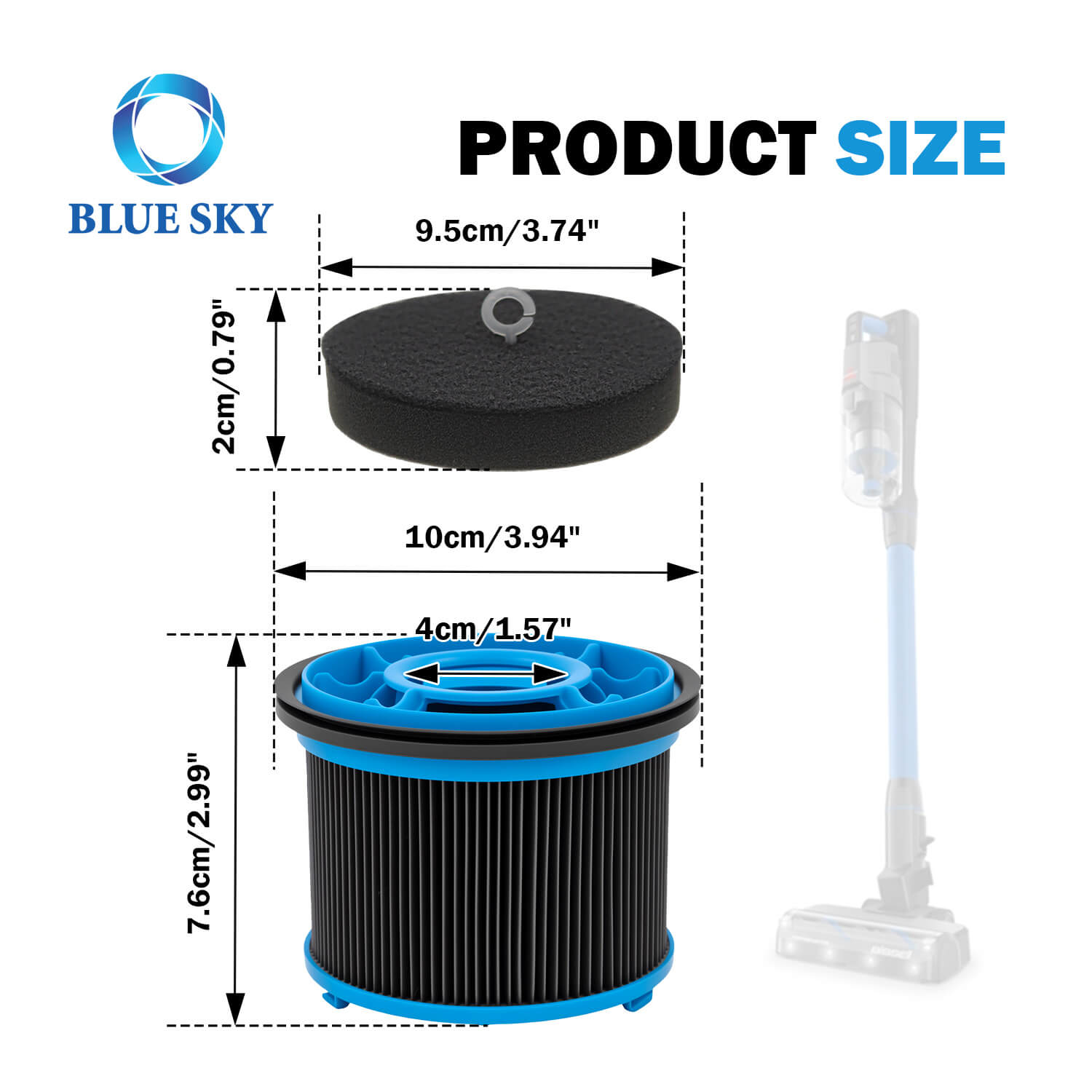 Filtro de repuesto HEPA y espuma de alta eficiencia para aspiradora PowerClean FurGuard 280W - Suministro directo de fábrica