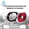 Kit de filtro de aire ovalado lavable de alto rendimiento de 12'x2' – Se adapta a cuello de carburador de 5-1/8' | Filtro de entrada de aire del motor personalizado