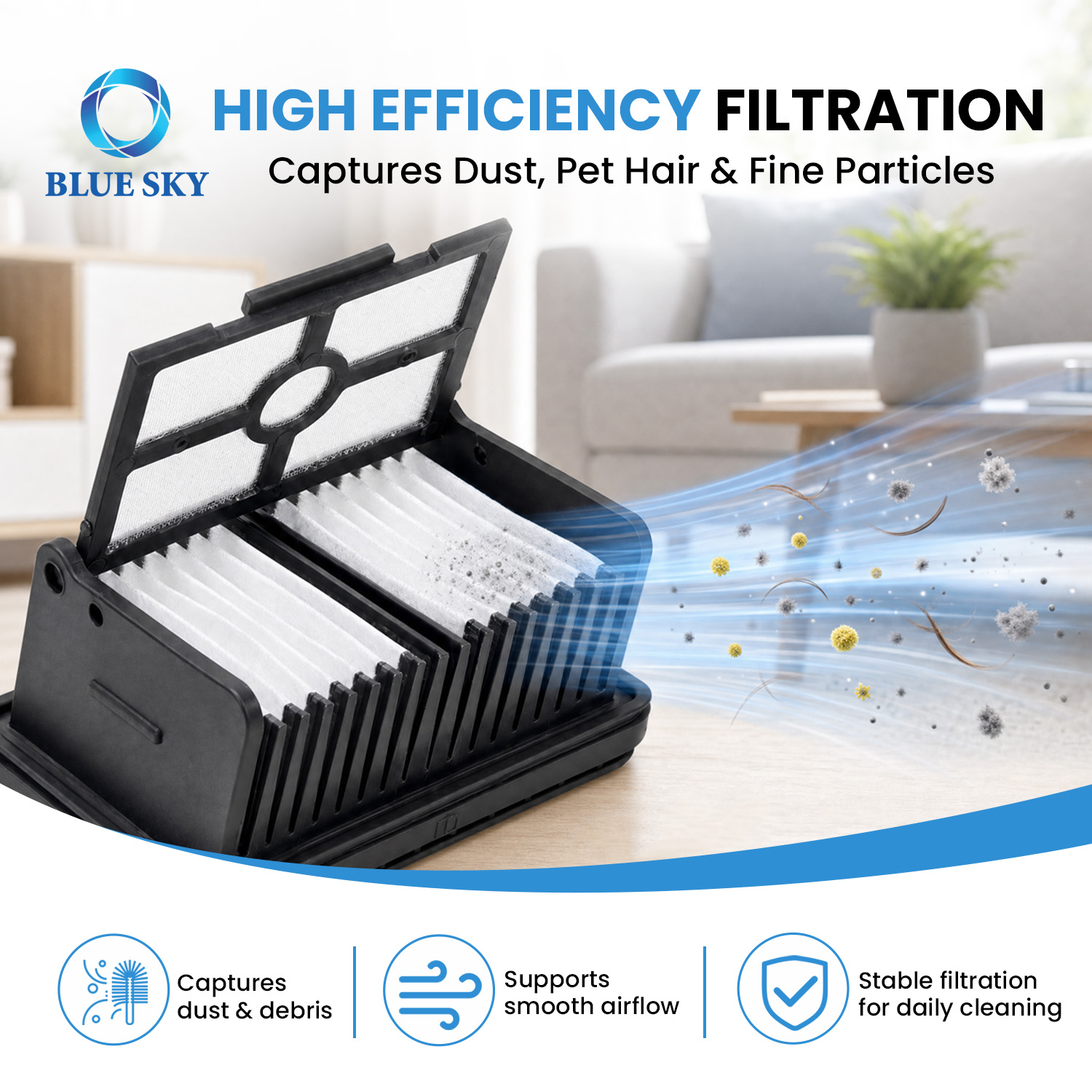 Kit de cepillo giratorio y filtro HEPA compatible con aspiradoras en seco y húmedo Dreames H12 Pro FlexReach H12 Pro FlexLite