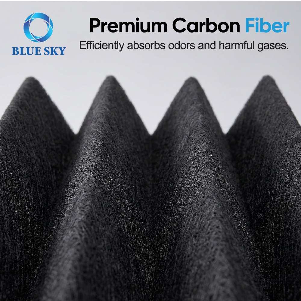 Filtro de aire de panel plisado de carbón activado con marco de aluminio para ventilación HVAC Control de olores personalizado disponible
