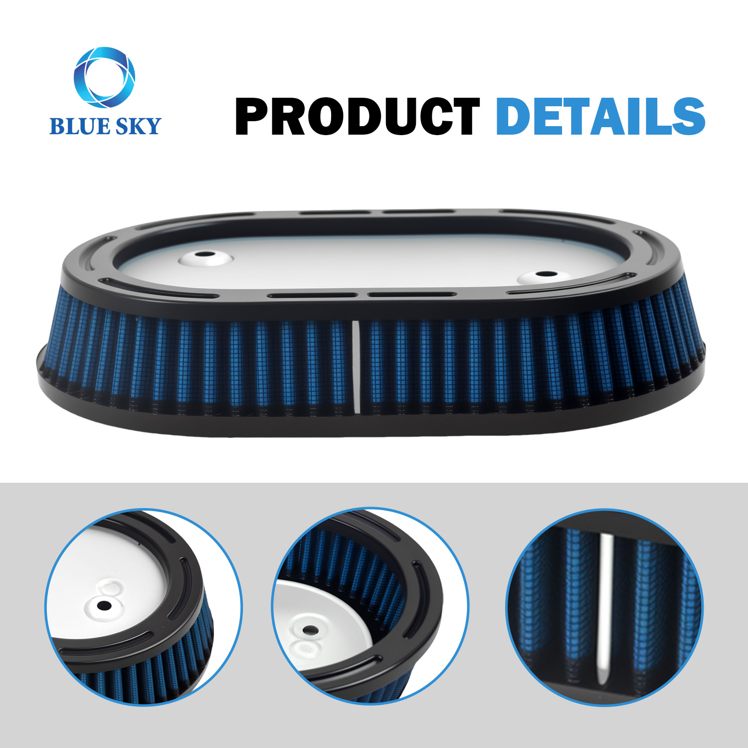 Filtro de aire personalizado para Harley Softail 2018+ Milwaukee Eight 107114 Proveedor de filtros de aire para motocicleta con motor