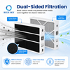 Filtro de aire plisado MERV 16 HVAC 20x25x5 compatible con el sistema de horno Lennox X6675 HCC20-28