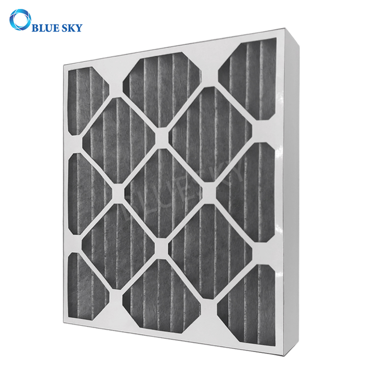 Filtros de aire HVAC de horno de CA de carbón plisado Merv 8 personalizados