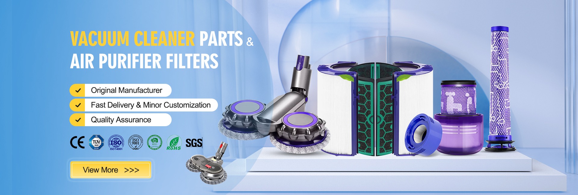 Piezas de aspiradora y filtros purificadores de aire