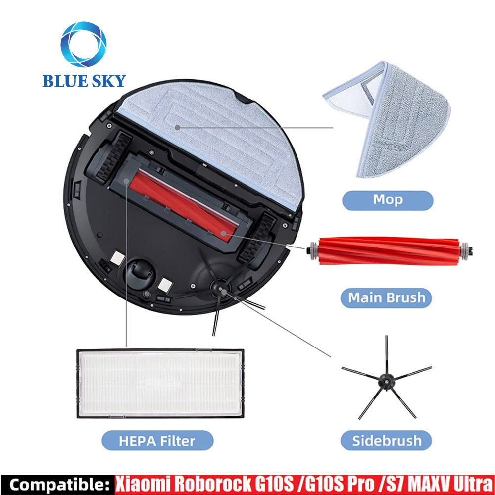 Filtro de cepillo de rodillo principal de cepillo lateral de repuesto para Robot aspirador Proscenic M7 Max M8 Pro repuestos