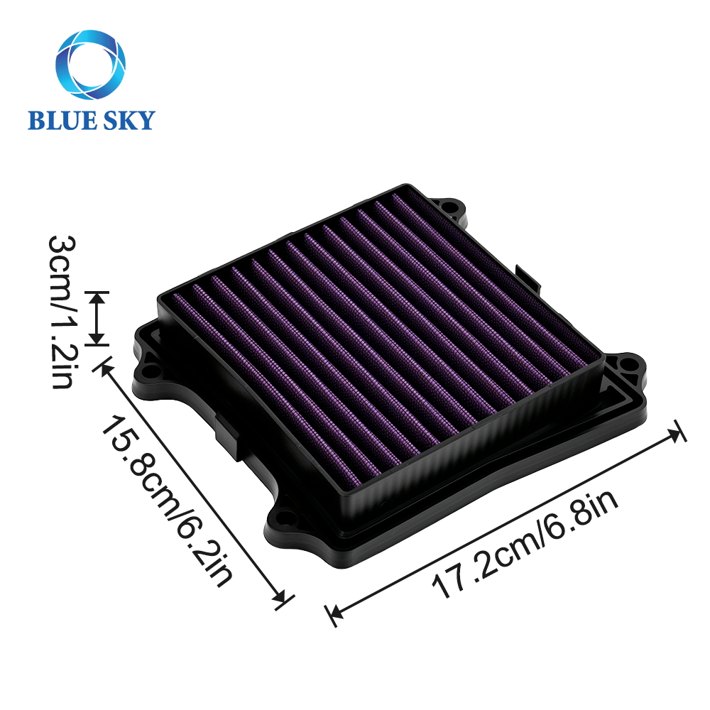 Filtro de aire de motocicleta de alto flujo DT581062 compatible con Bajajs Rouser Pulsar RS200 NS160 NS125 Dominar 250 400