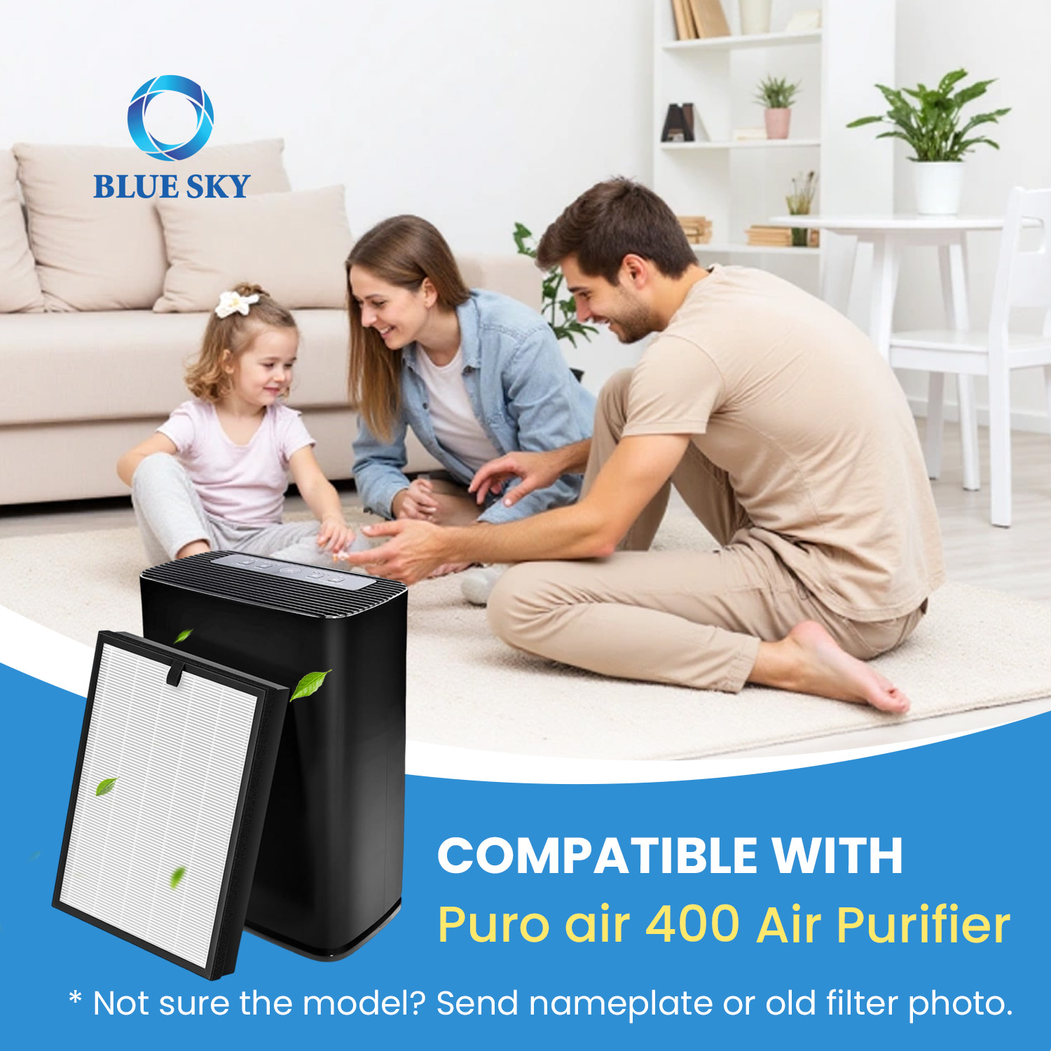 Filtro de repuesto HEPA y carbón 3 en 1 compatible con PuroAirs 400