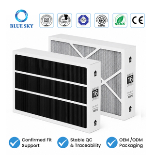 Filtro de aire plisado MERV 16 HVAC 20x25x5 compatible con el sistema de horno Lennox X6675 HCC20-28