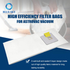 Bolsas de filtro HEPA HPB2H / HPB2HPK de 5 platos: compatibles con Sistemas de Vacuos Central de Astrovac, Vacumaid y Valet Valet