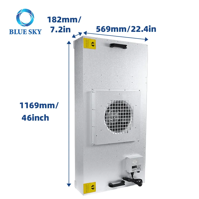 Equipo de limpieza de aire Purificador de aire para sala limpia Campana de flujo laminar Unidad de filtro de ventilador FFU con filtro HEPA