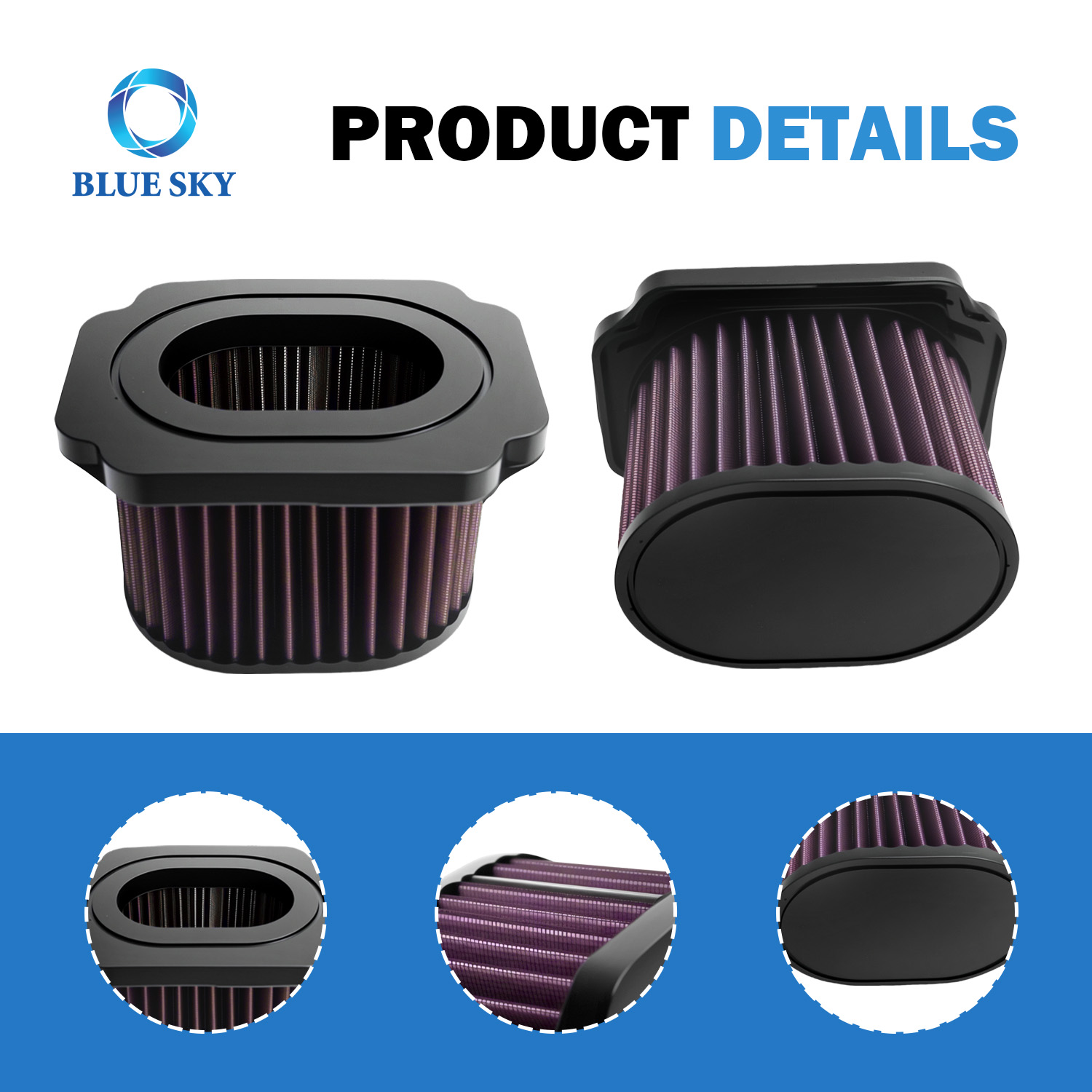 Reemplazo de filtro de aire de alto rendimiento para Yamaha MT-07 MT07 2014–2023