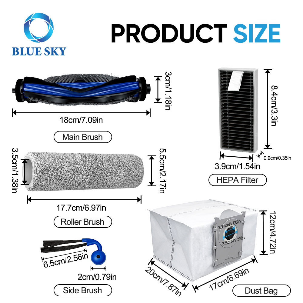 Kit de piezas de robot aspirador para DEEBOT T80S Omni X9 Pro Omni Yeedi S16 Plus
