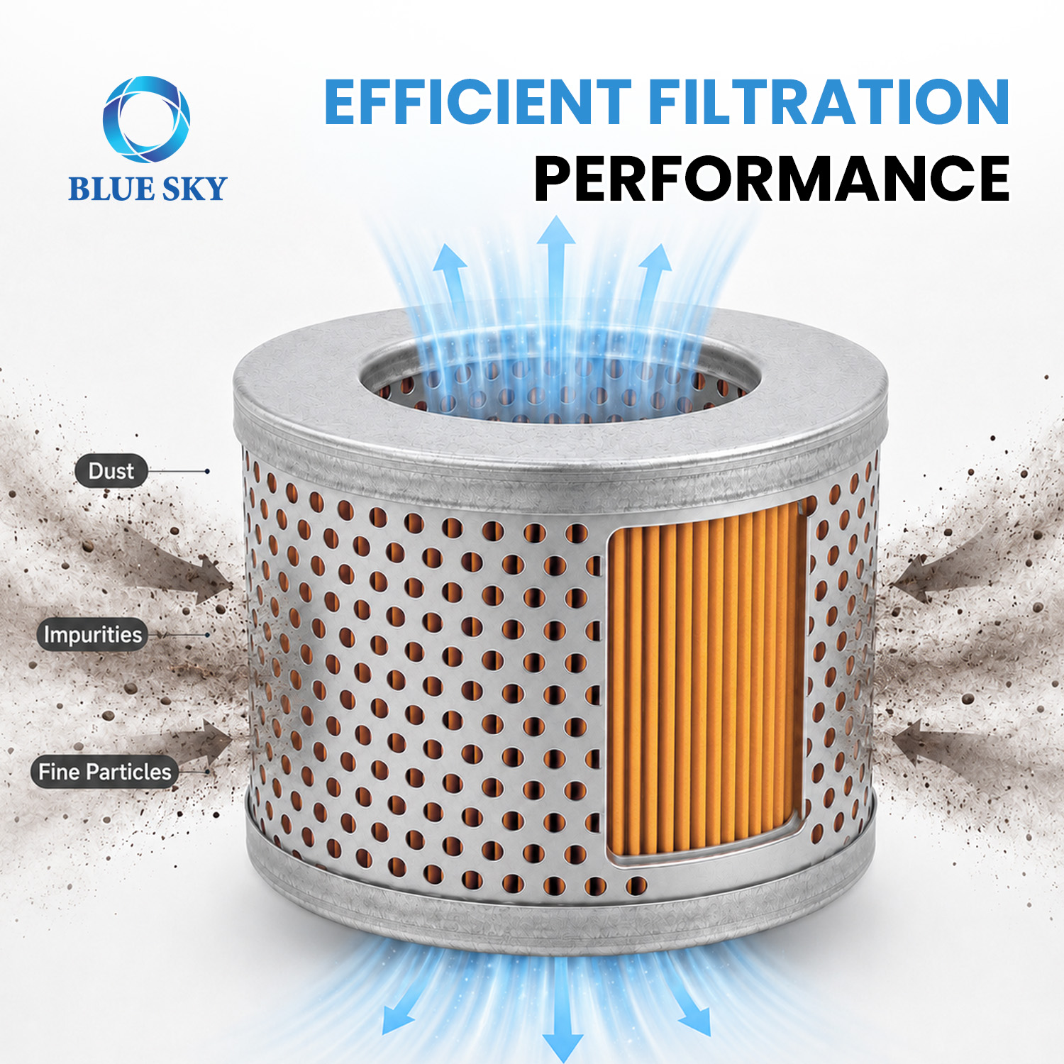 Cartucho de filtro de entrada de aire 84040107000 C1112 compatible con bombas de vacío Beckers U4.40 U4.70 U4.70D