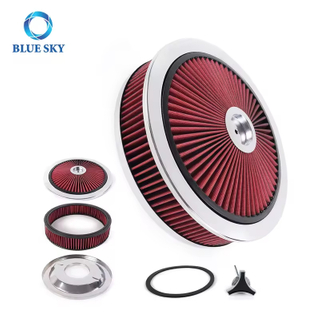 Filtro de aire lavable YX003-70-115 para Chevrolet GMC Fords, Filtro de motocicleta circular de alto flujo de 14 'x 3' ', autopartes automotrices
