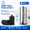 Reemplazo de filtro de agua de carbón activado 2387 Pro Compatible con el sistema de filtración de agua alimentado por gravedad Alexapures Pro
