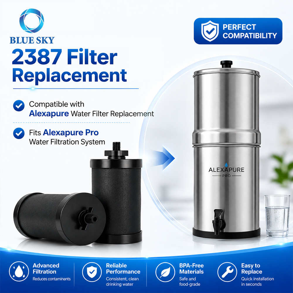 Reemplazo de filtro de agua de carbón activado 2387 Pro Compatible con el sistema de filtración de agua alimentado por gravedad Alexapures Pro