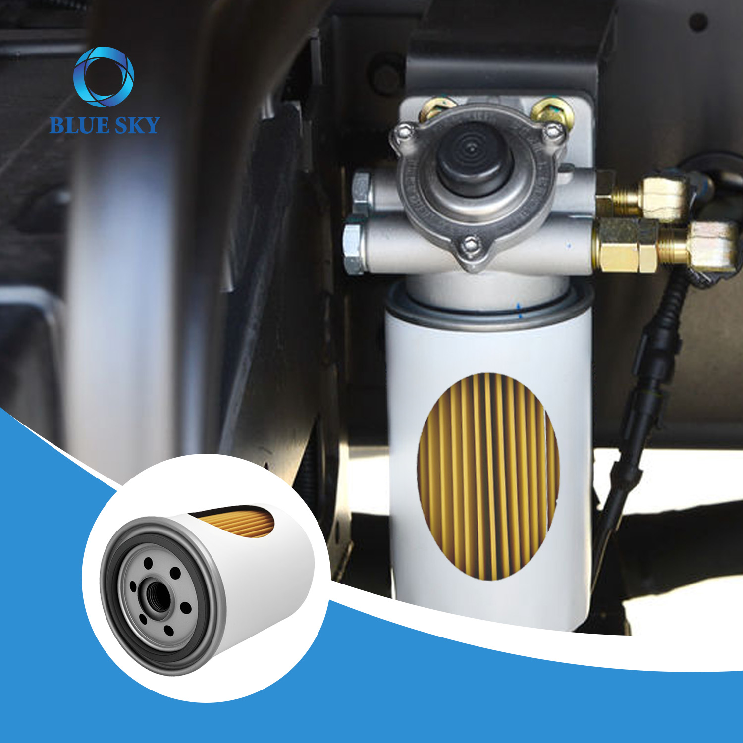 Filtro de combustible diesel de garantía de calidad del proveedor de China para motores de camiones JCB 