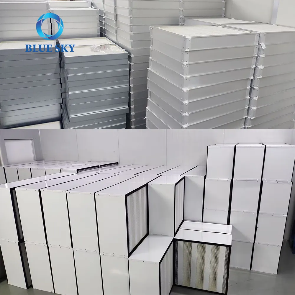 Fabricante de China, aire acondicionado, filtro de Panel HVAC, marco de Metal, Mini filtro de aire plisado H13 H14