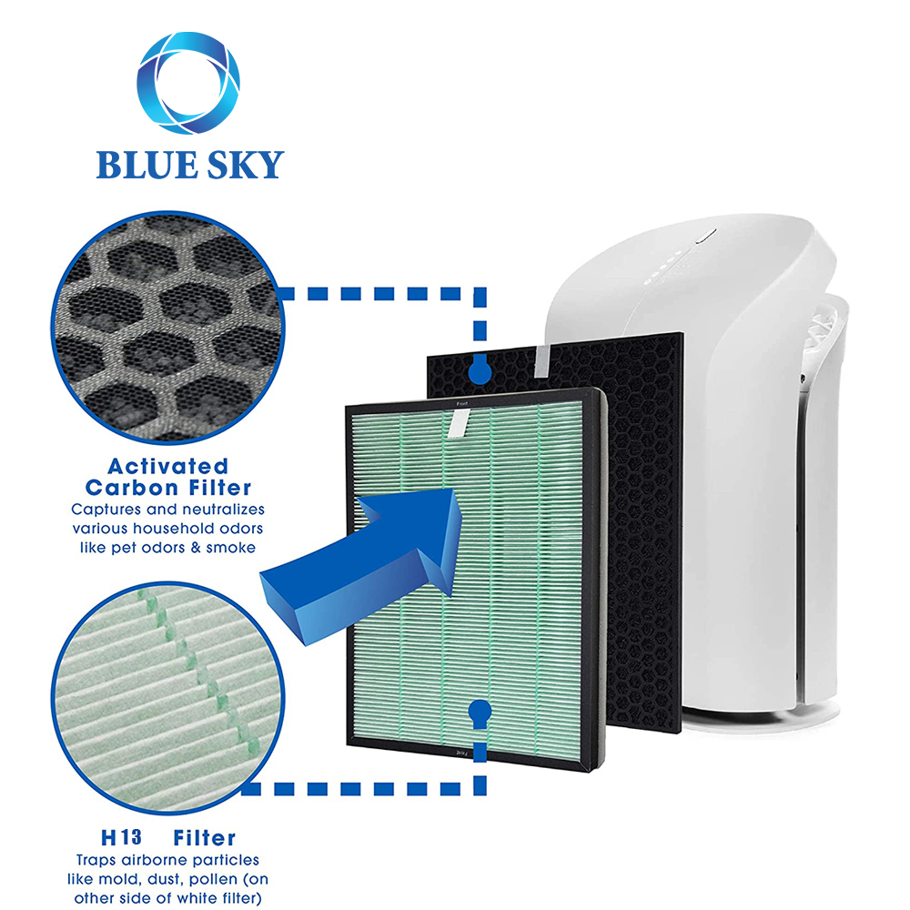 Filtros verdaderos de carbón activado H13 para RabbitAir BioGS 2.0 Modelo ultra silencioso SPA-550A