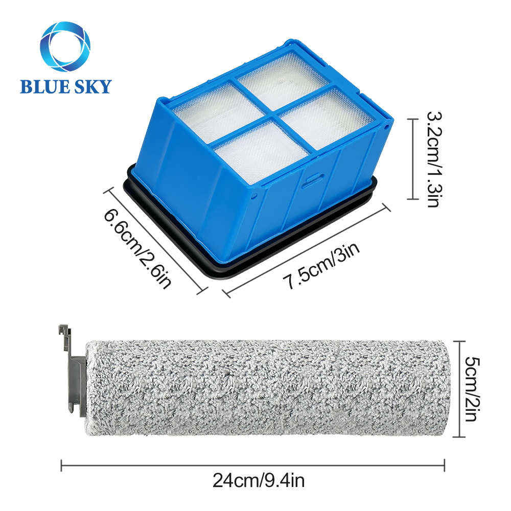 Repuesto de filtro y cepillo para aspiradora inalámbrica Bissell CrossWave Omniforce 3882 X7