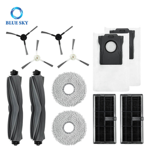 Kit de piezas de repuesto de aspiradora robótica para Dreame X30 Ultra/L10s Pro Heat Ultra Cleaner, filtro HEPA, cepillo giratorio, cepillo lateral, bolsa para el polvo y almohadilla para fregona