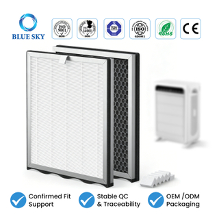 Reemplazo de filtro de carbón activado HEPA 2 en 1 compatible con purificador de aire KNKA APH4000