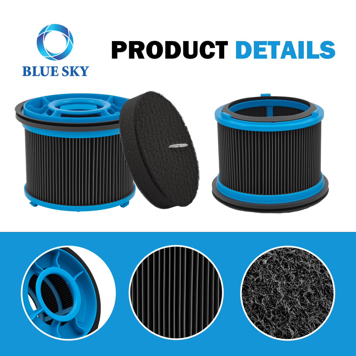 Filtro de repuesto HEPA y espuma de alta eficiencia para aspiradora PowerClean FurGuard 280W - Suministro directo de fábrica