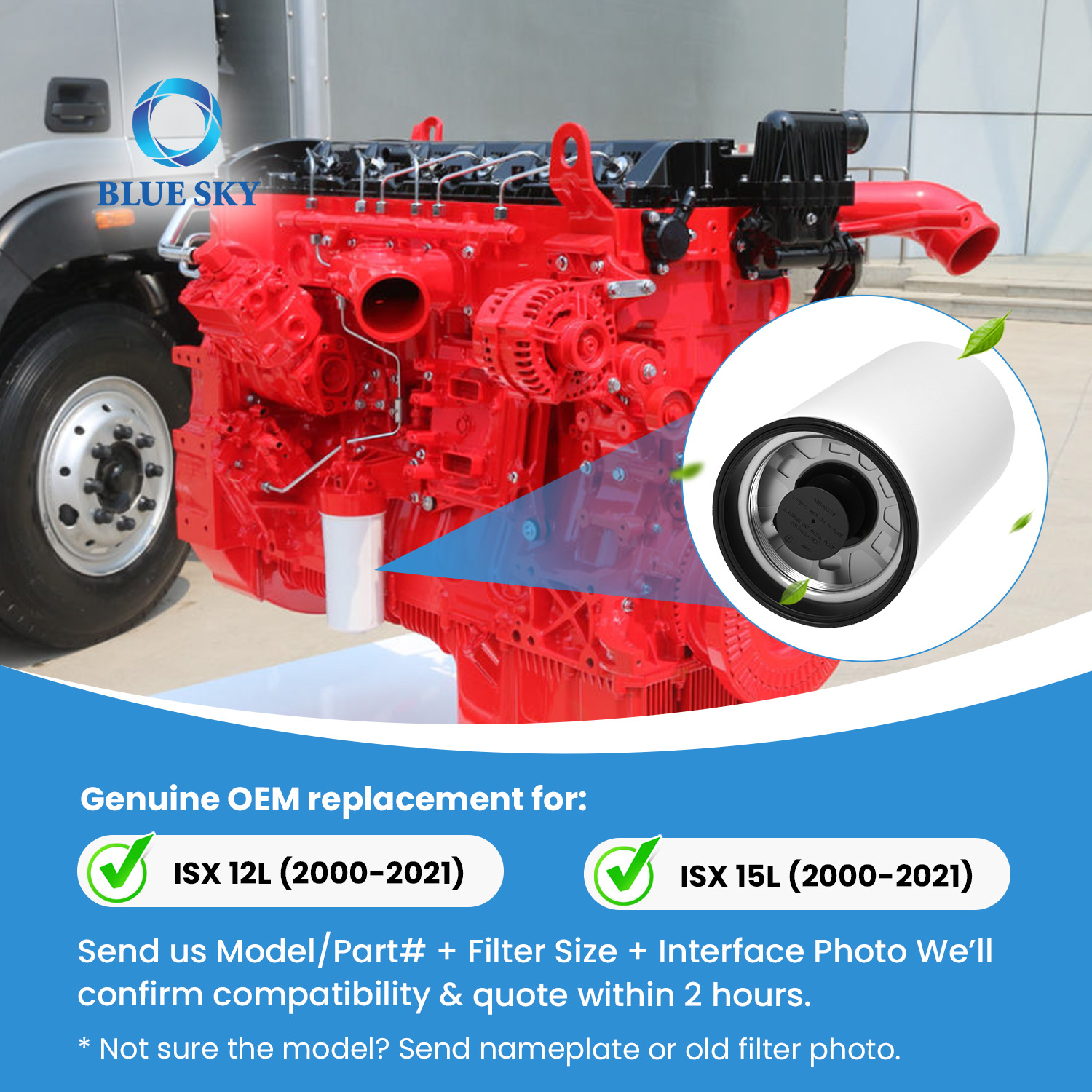 Reemplazo de filtro de combustible FF5776 apto para motores diésel Cum-mins ISX ISX15 11.9L 15L 16L