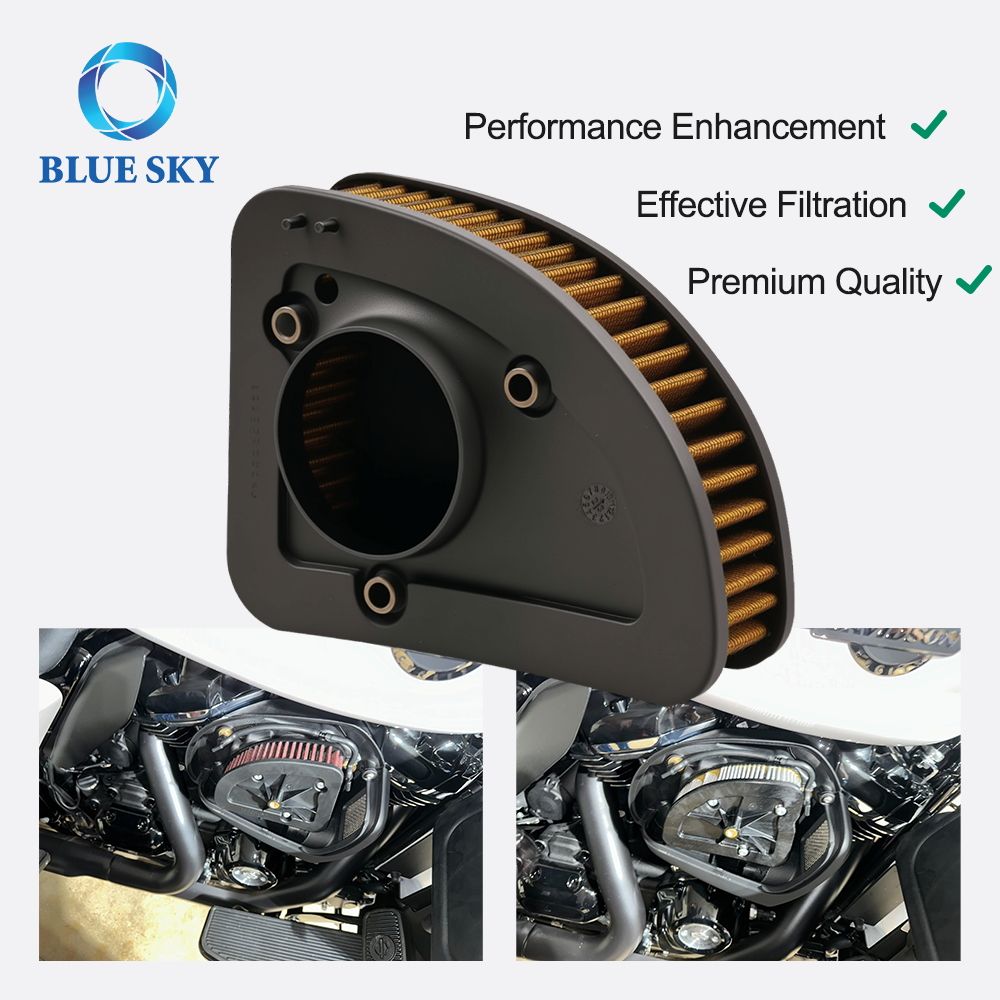 Filtro de aire de motor de alto flujo de aire personalizable HD-1717 29400212 Reemplazo para HARLEY Touring Street Glide 2017-2023