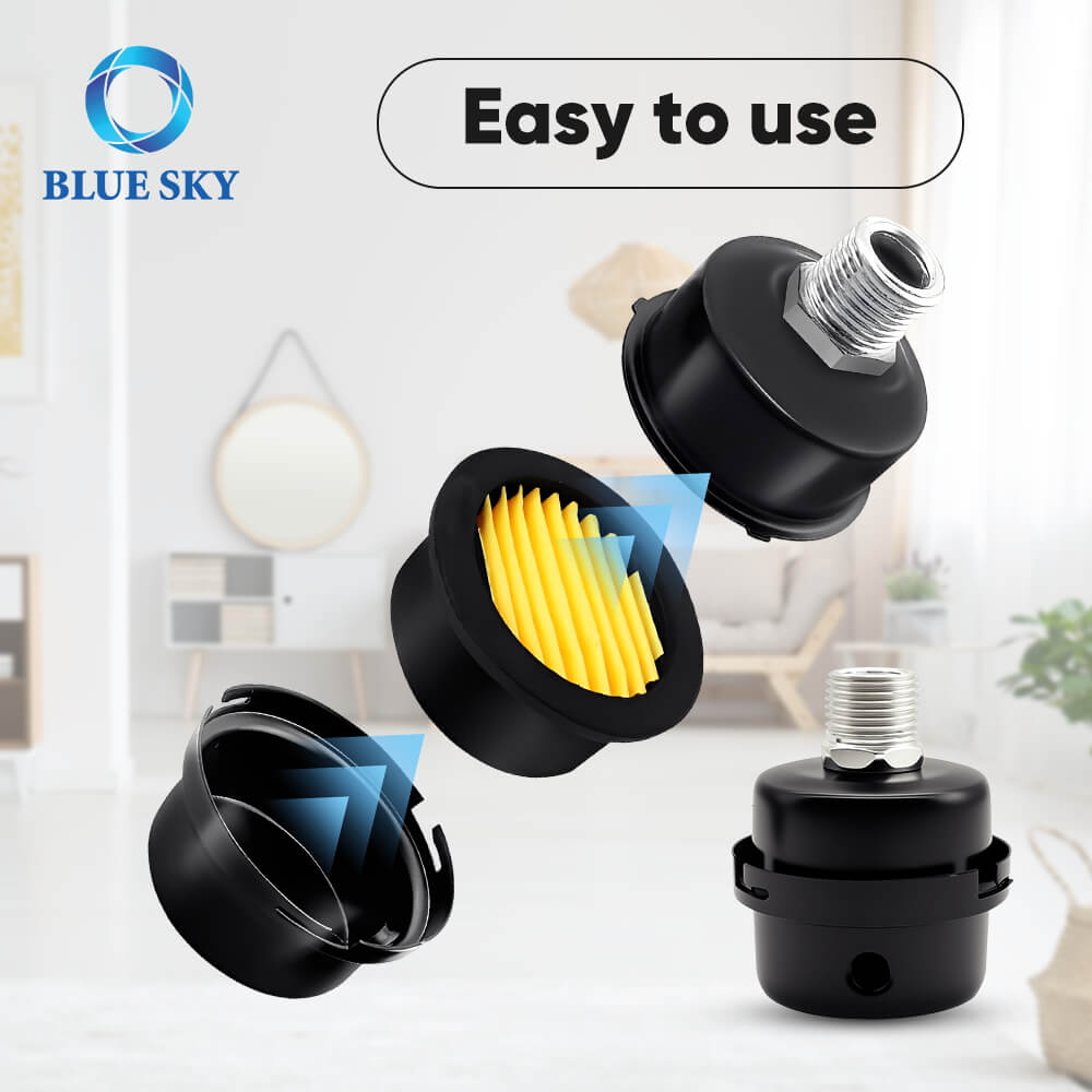 Filtro de admisión de compresor de aire industrial con silenciador | Filtro de reducción de ruido duradero al por mayor