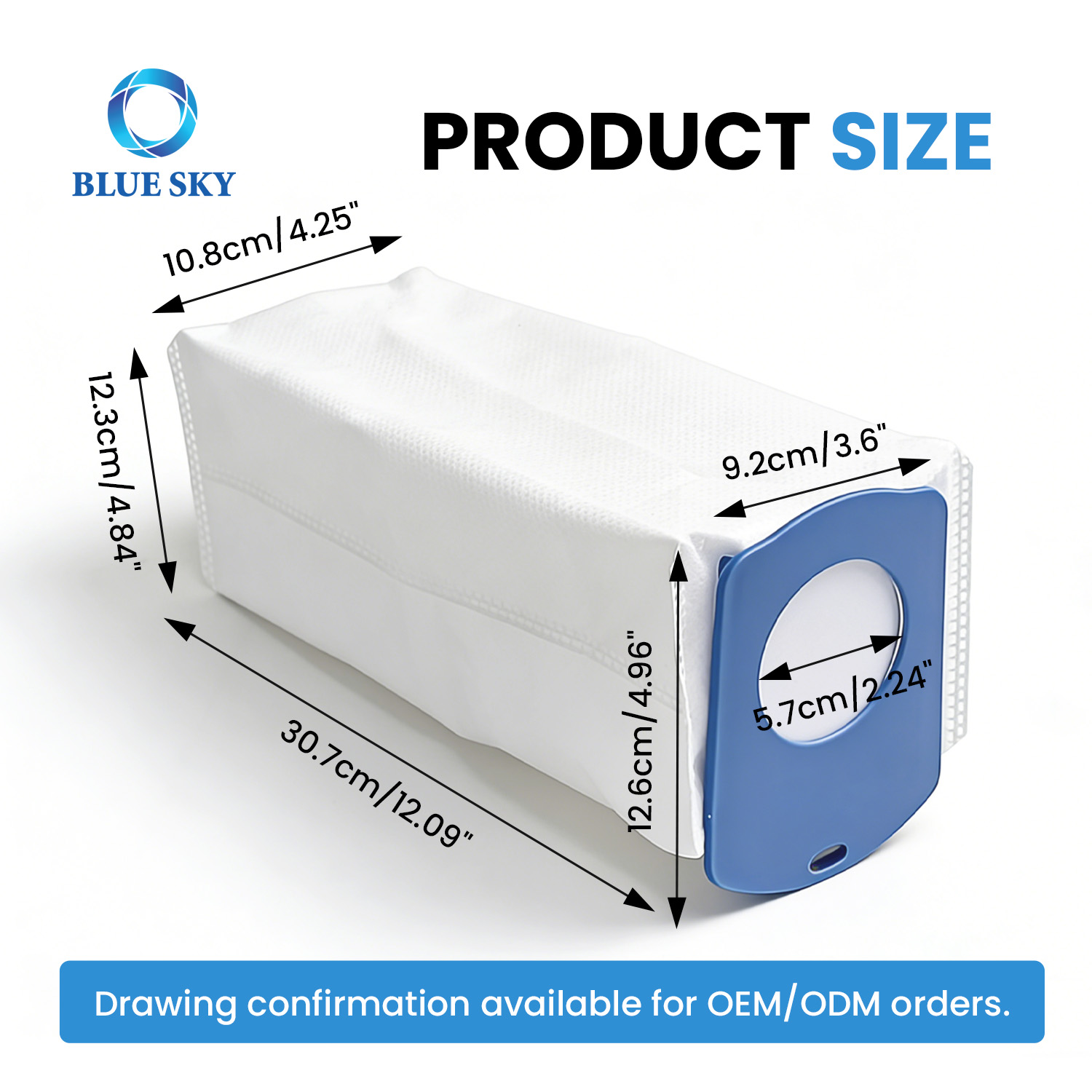 Bolsa para polvo de repuesto apta para estación de limpieza de aspiradora con varilla inalámbrica, bolsa para polvo desechable de alta eficiencia