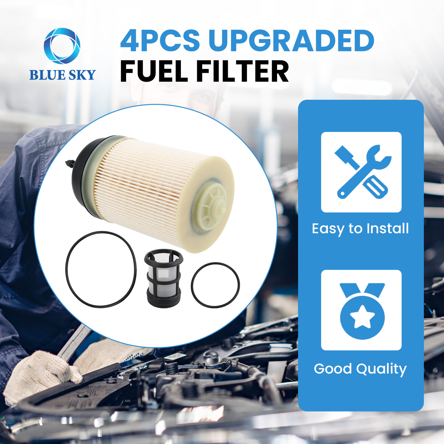 Kit de filtro de combustible A4720921705 compatible con juntas tóricas para reemplazo de motor diésel