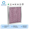 Filtro de aire de panel de fibra sintética plisada con marco de aluminio para sistemas de ventilación HVAC AHU G3 G4 personalizado disponible