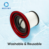 Reemplazo de filtro de aspiradora personalizable para BW520 BX516 BW119 BX219, Filtro de aire de electrodomésticos lavables