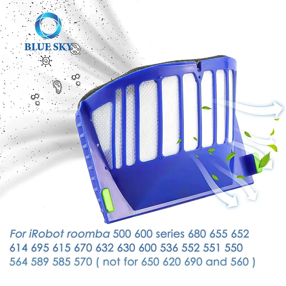 Filtros de aspiradora azules para Irobot Roomba series 500 y 600