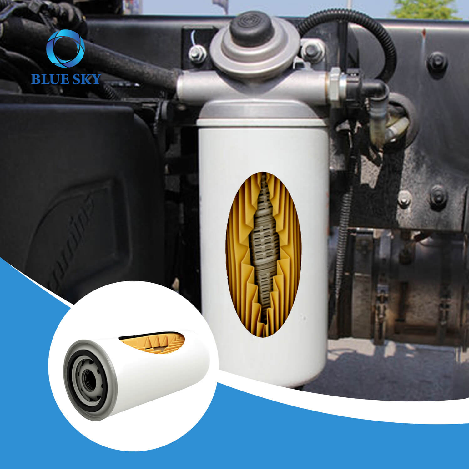 Alto rendimiento 320/A7083 Filtro de aceite y combustible del motor diesel para camiones de construcción JCB | Reemplazo de servicio pesado
