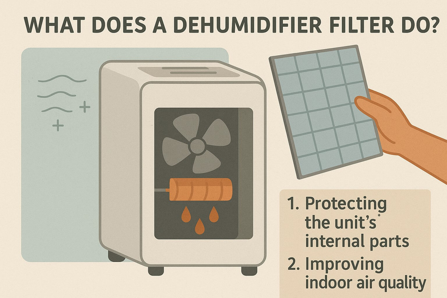 ¿Qué hace un filtro de deshumidificador?