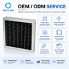 Filtro de aire de panel plisado de carbón activado con marco de aluminio para ventilación HVAC Control de olores personalizado disponible