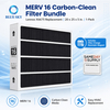 Filtro de aire plisado MERV 16 HVAC 20x25x5 compatible con el sistema de horno Lennox X6675 HCC20-28