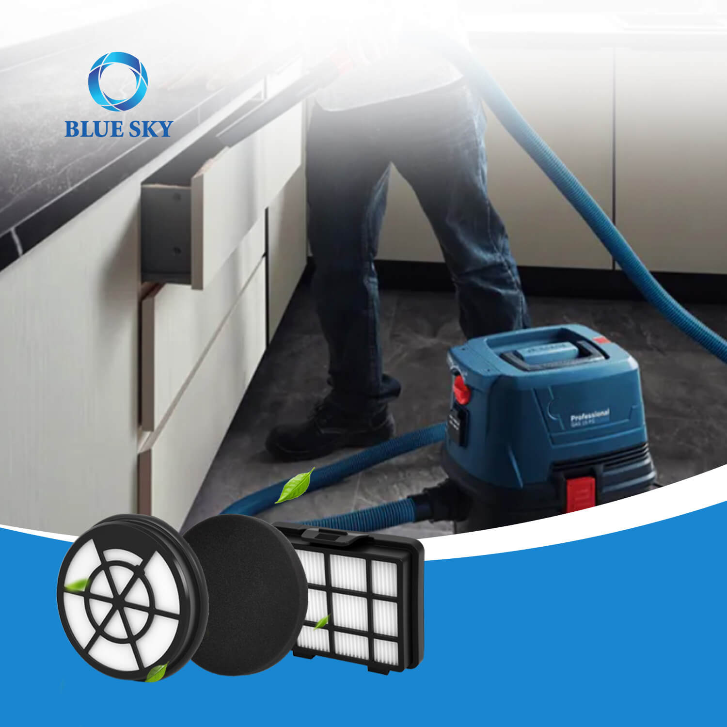 Proveedor de filtros de China, reemplazo de filtro de espuma HEPA para aspiradora sin bolsa Bosch BBZ152EF Serie 2 BGC05 / BGS05