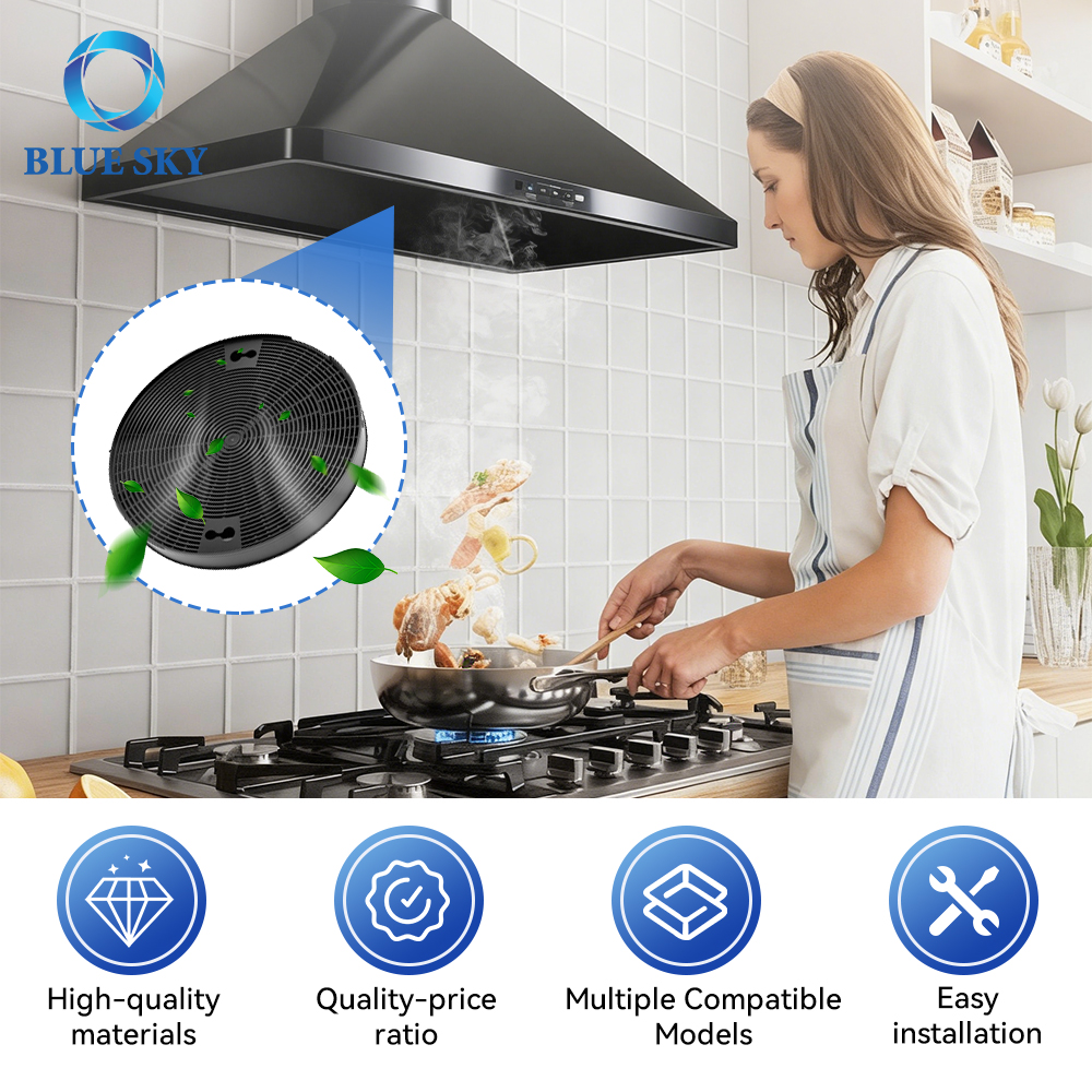 Filtro de campana extractora de carbón activado de alta eficiencia compatible con Whirlpool, KitchenAid, Samsung 
